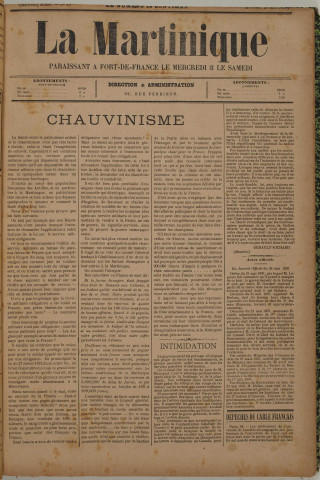 La Martinique (année IV, n° 43)
