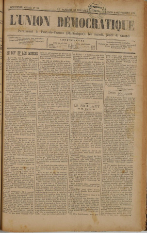 L'Union démocratique (n° 184)
