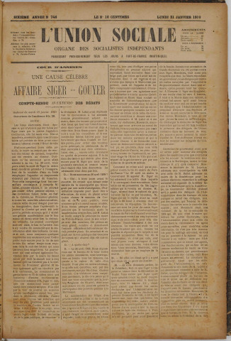 L'Union sociale (n° 746)