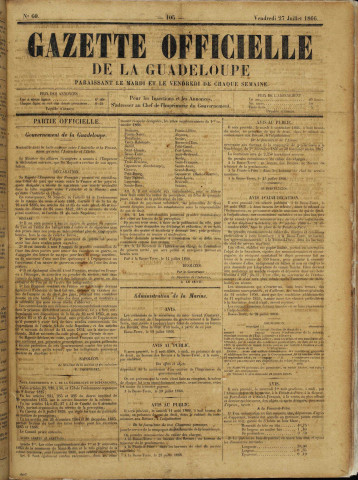 La Gazette officielle de la Guadeloupe (n° 60)