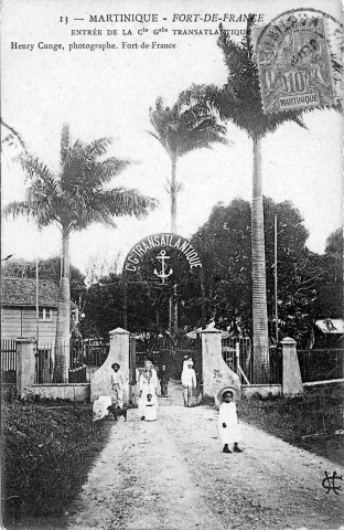 Martinique. Fort-de-France. Entrée de la Compagnie Générale Transatlantique