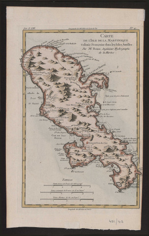 Carte de l'isle de la Martinique