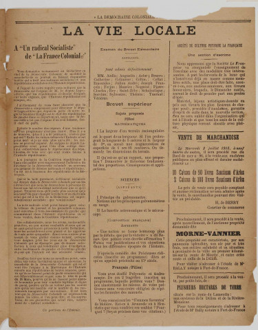 La Démocratie coloniale (n° 158)