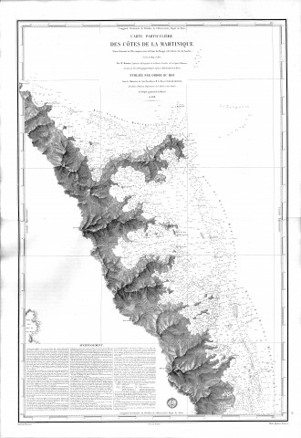 Atlas de la Martinique. Carte particulière des côtes de la Martinique