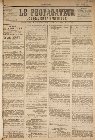 Le Propagateur (1873, n° 1)