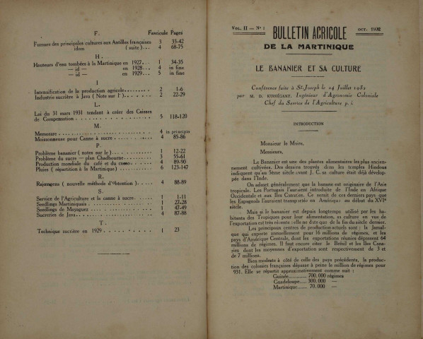 Bulletin agricole de la Martinique (octobre 1932)