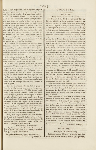 Gazette de la Martinique (1814, n° 83)