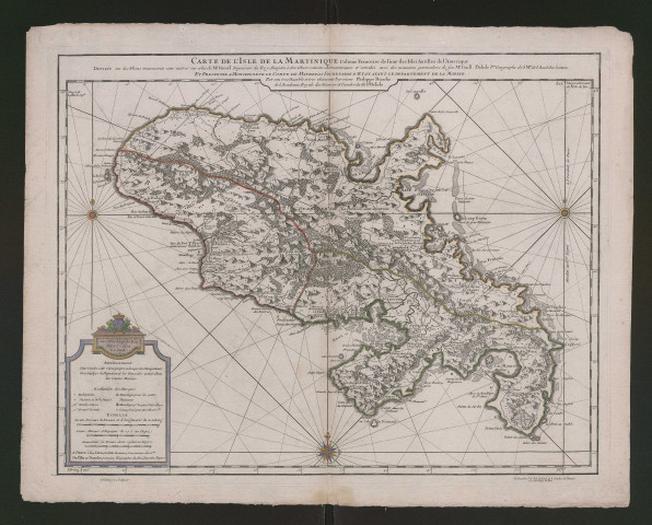 Carte de l'isle de la Martinique