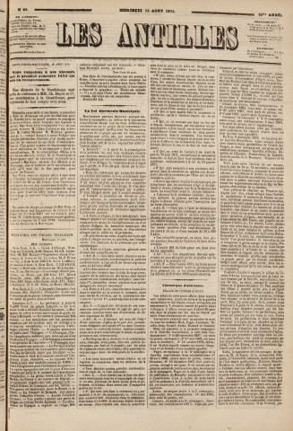 Les Antilles (1874, n° 62)