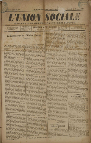 L'Union sociale (n° 473)
