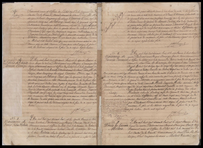 Naissances, mariages, décès, reconnaissances