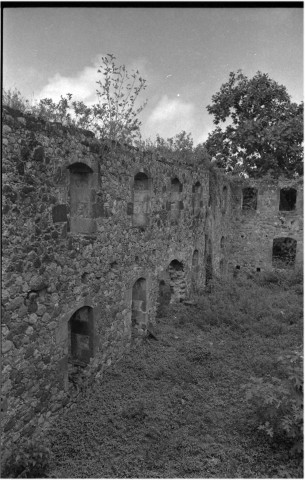 Basse-Pointe, habitation Leyritz. Architecture coloniale avec prise de vue extérieure (jardin, terrasse) et intérieure (salle de séjour, salon), et des vestiges ; manifestation publique sur la sécurité de l'emploi. marche collective