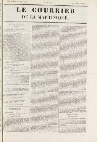 Le Courrier de la Martinique (1835, n° 37)
