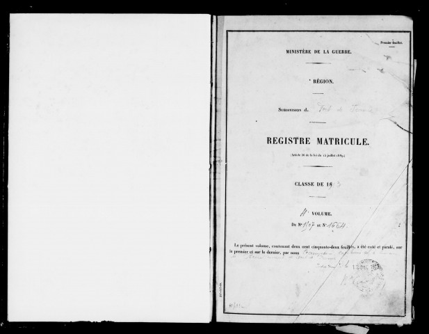 Etats signalétiques et des services, n° 1507 à 3331