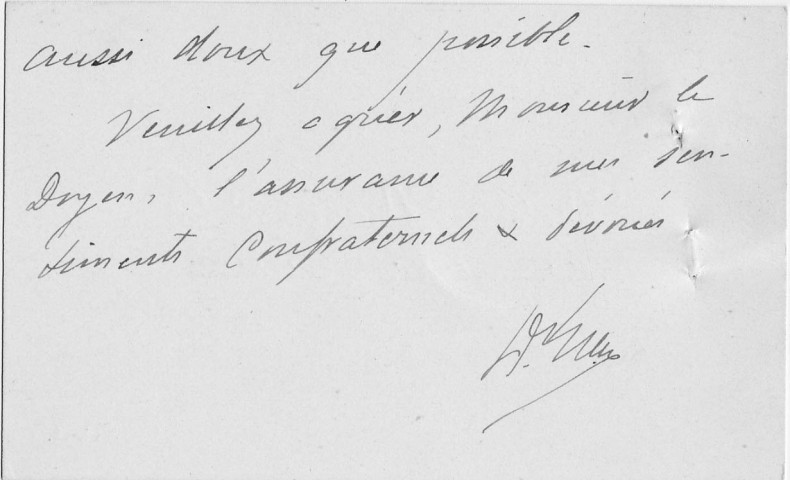 Eruption de la montagne Pelée du 8 mai 1902. Secours collectés pour les victimes : correspondance du doyen de l'université de Bordeaux