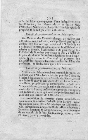 Etat des gens de couleur dans les colonies : extrait des procès verbaux de l'Assemblée nationale