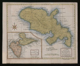 A map of Martinico. A map of Guadalupe. Carte de la Martinique et de la Guadeloupe