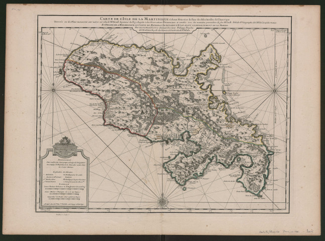 Carte de l'isle de la Martinique