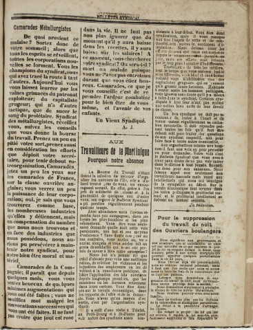 Bulletin syndical (n° 20)