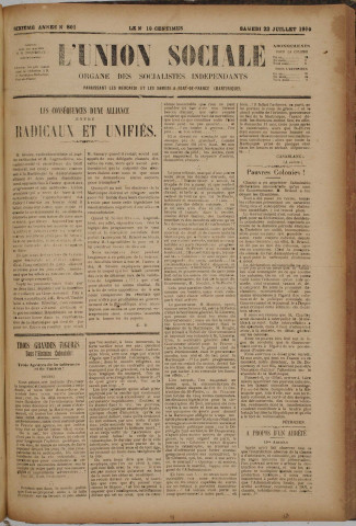 L'Union sociale (n° 801)