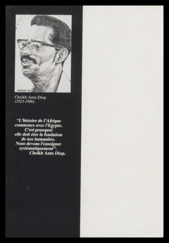 N°8 - Sciences et civilisations africaines - Hommage à Cheikh Anta Diop