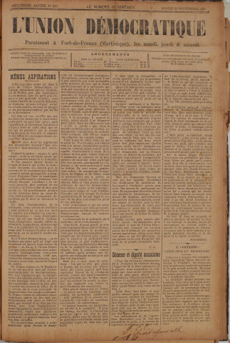 L'Union démocratique (n° 216)