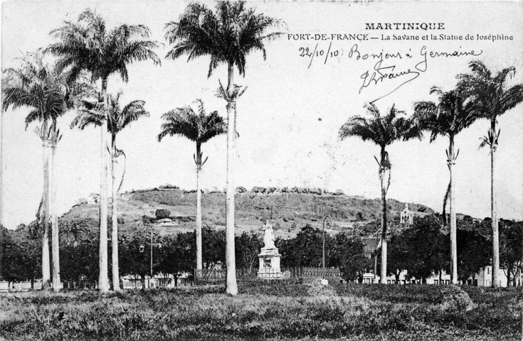 Martinique. Fort-de-France. La Savane et la statue de Joséphine