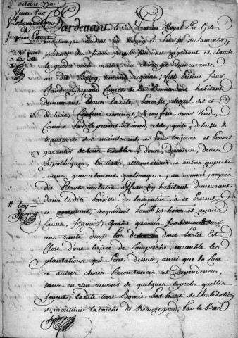 Mulâtresse libre Mathilde et autres mulâtres libres ou affranchis à la Martinique : actes notariés (ventes, achats ou location de terres et plantations)