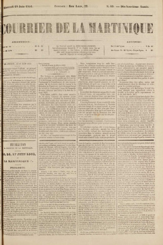 Le Courrier de la Martinique (1851, n° 49)