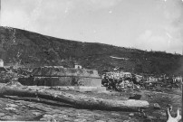 Saint-Pierre. Le phare de la place Bertin après l'éruption du 8 mai