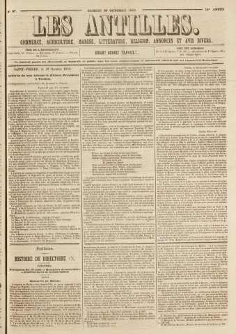 Les Antilles (1852, n° 87)