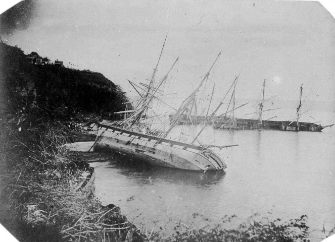 Saint-Pierre. Rade après un cyclone