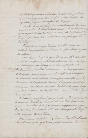 Affaires militaires : lettres du baron de Labarthe, officier supérieur en poste à Saint-Pierre, adressées au comte de Vaugiraud, gouverneur général des Antilles