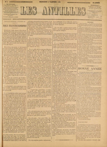 Les Antilles (1890, n° 1)