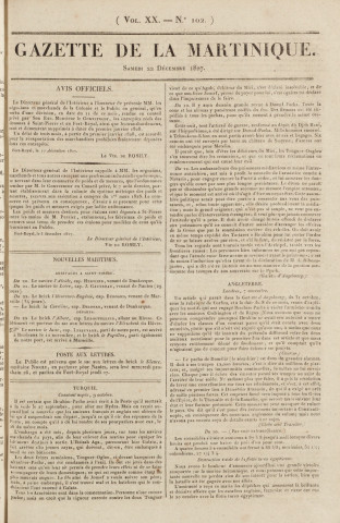 Gazette de la Martinique (1827, n° 102)