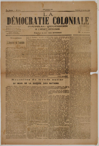 La Démocratie coloniale (n° 274)