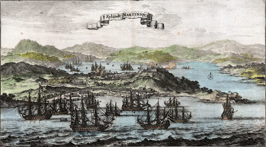 Eylandt Martinique [Navires en rade dans l'isle de la Martinique]