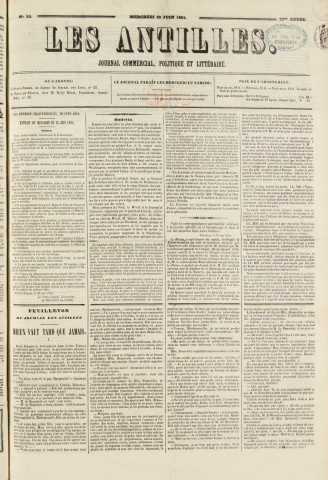 Les Antilles (1864, n° 52)