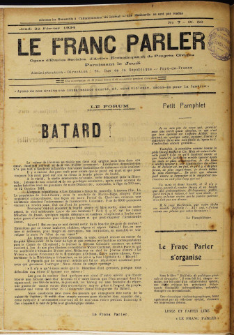 Le Franc parler (n° 7)
