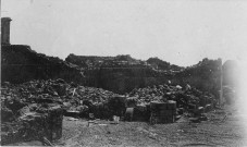 Saint-Pierre. Le bureau de la marine après l'éruption du 8 mai 1902