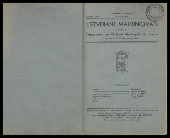 Numéro du 15 mars 1932
