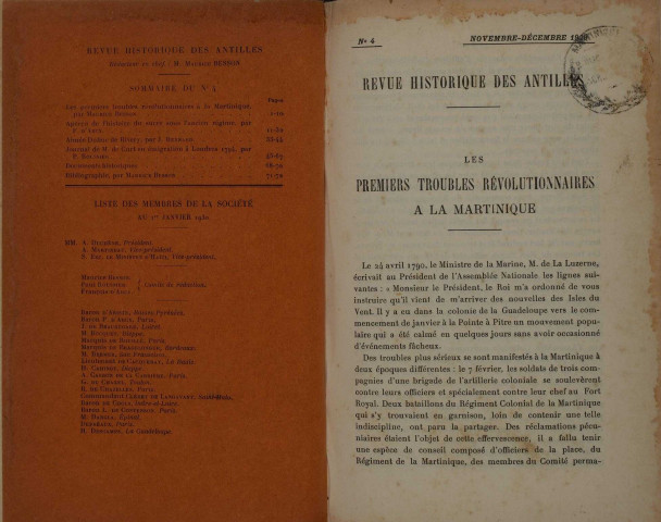 Revue historique des Antilles (n° 4)