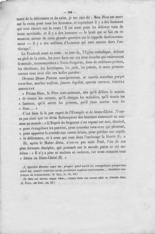 Lettre de Monseigneur l'évêque d'Orléans au clergé de son diocèse sur l'esclavage