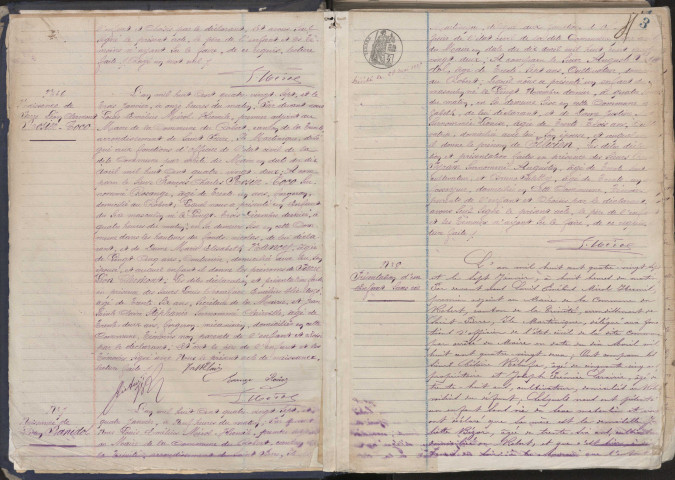 Naissances, mariages, décès, reconnaissances