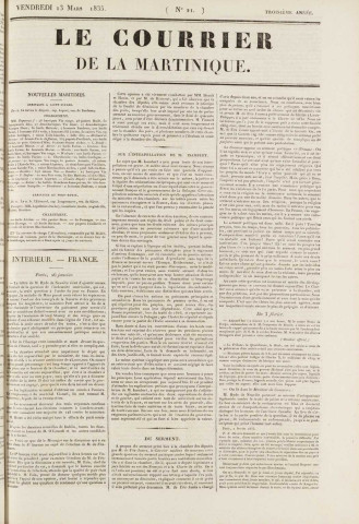 Le Courrier de la Martinique (1835, n° 21)