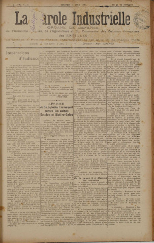 La Parole industrielle (n° 24/3)