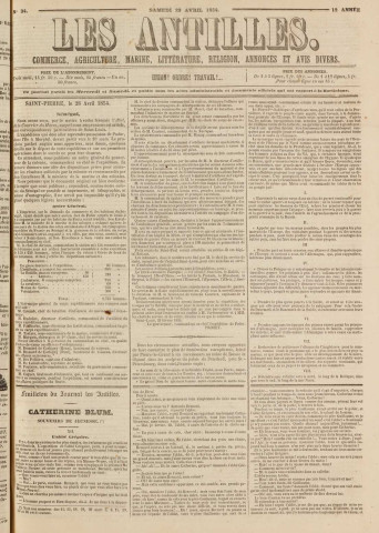 Les Antilles (1854, n° 34)