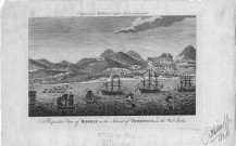 A perspective view of Roseau in the island of Dominica in the West Indies