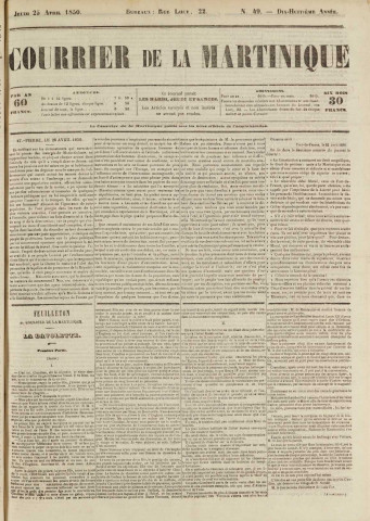 Le Courrier de la Martinique (1850, n° 49)