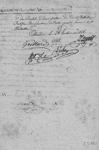 Compagnie des troupes coloniales (5ème arrondissement du département de la Charente inférieure) : certificat de bonne conduite délivré au fusilier Jean Aublain, natif du Lamentin